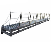 CQNT双层岸梯尼龙绳护栏